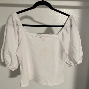 NWT Philosophy White Balloon Sleeve Top